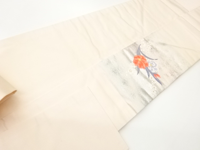  花葉模様織出し名古屋帯